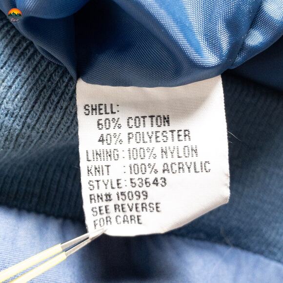 David Taylor Full-Zip Bomber Jacket Blue Long Sleeve Cottage Men's Size Large - Picture 12 of 15